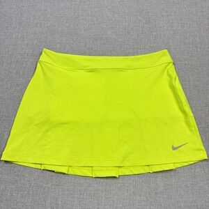 Nike Golf Skort Womens Medium Yellow Dri-FIT Tour Performance Stretch Pull On